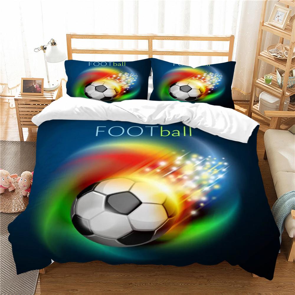 Football Home Bedding Single Bed Double Bed Full Size 3D Printed Pillowcase and Quilt Cover 2/3 Sets of Bedroom Bedding