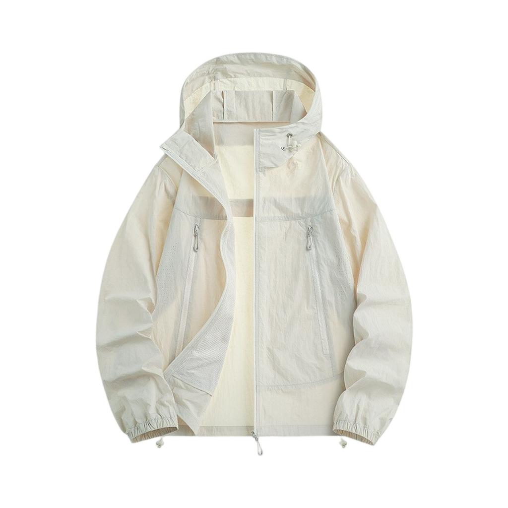 Lightweight Hooded Jacket For Couples Fashion Sunscreen Full Zipper Breathable Comfy Hoodies Coat Outdoor Sport Outwear