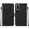 Verre trempé+Pour Samsung Galaxy S20 6.2",Housse PU Cuir Portefeuille étui à rabat Housse - noir