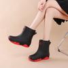 Men's and Women's Rain Boots, Mid-tube Outdoor Motorcycle Tide Waterproof Shoes, Thick-soled Rubber Shoes, Lightweight Overshoes