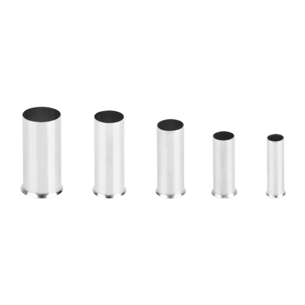 

125Pcs 12457 AWG Noninsulated Ferrule Copper Terminals Assortment Kit for Wire Cable