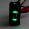 2pcs 20A Winch Out On Rocker Switch 7 Pin LED, Blue & Green