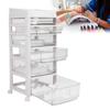 Nail Art Storage Box Multilayer Nail Polish Jewelry Cosmetic Storage Rack With 6 Drawers With Pulleys
