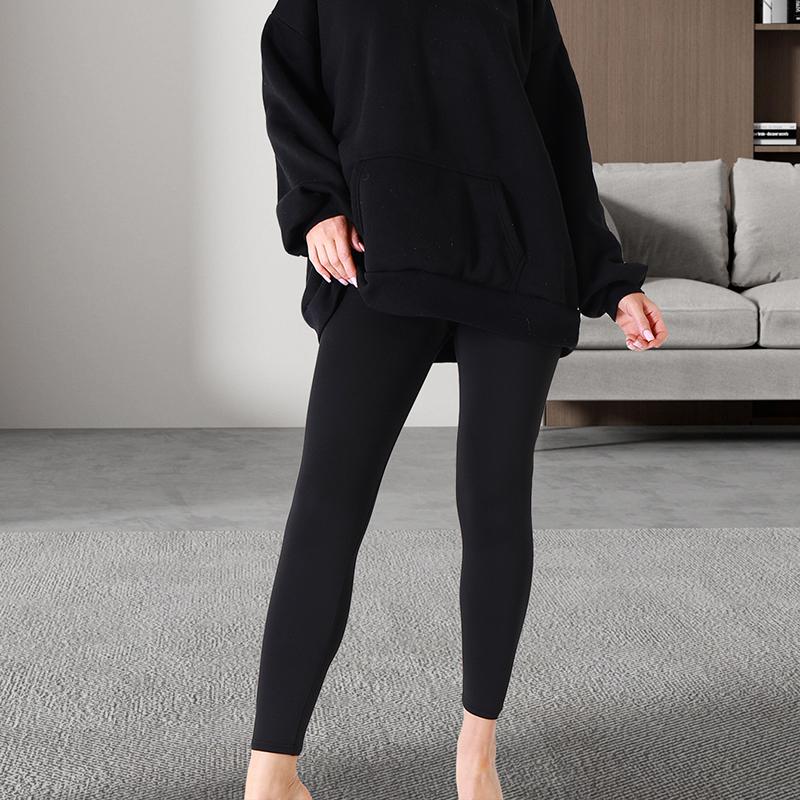 Opaque Black Thermal Leggings Winter White Fleece Lined Bodycon Tights Women Leggings Stretch Yoga Pants Slim High Fashion Warm Sprots Leggings Ladies