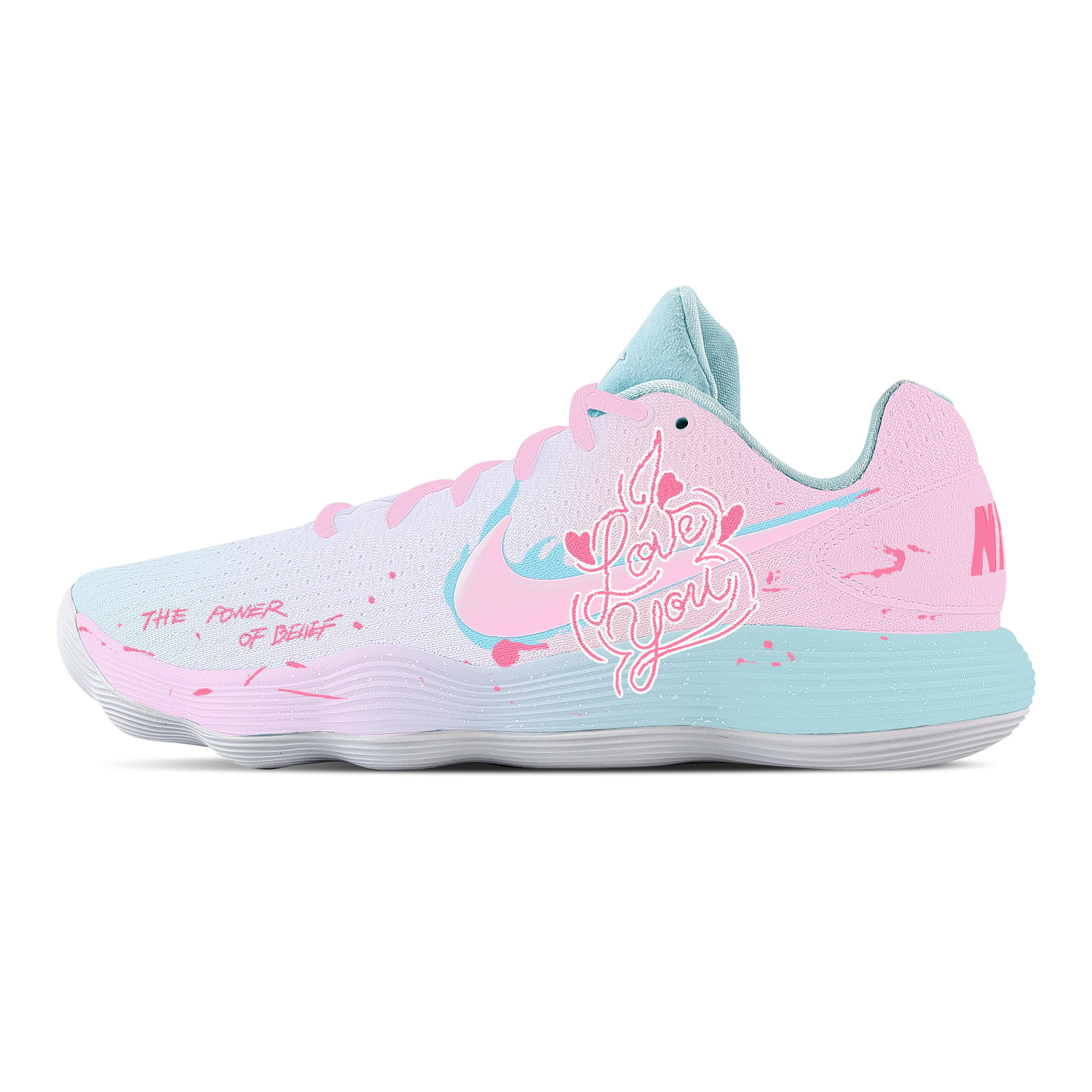 

Nike Hyperdunk 2017 A Song Of Love Cushioning Coverage Support Low top Basketball Shoes Men s Pink HJ3486-414(Team529-) 45