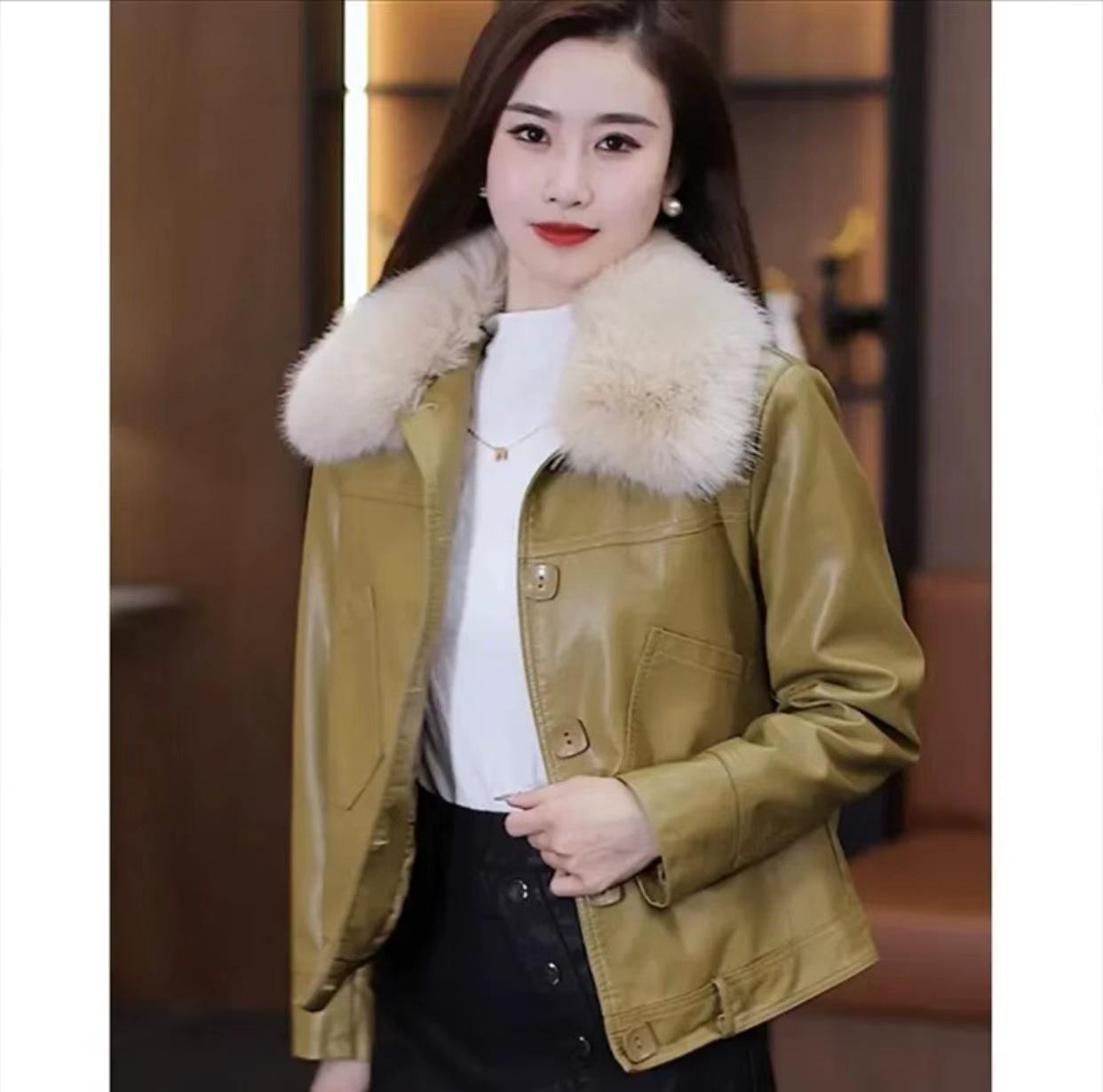 

Женские осенне-зимние новые модные повседневные куртки из бархата и хлопка, кожаные куртки, утолщенные короткие пальто 4XL