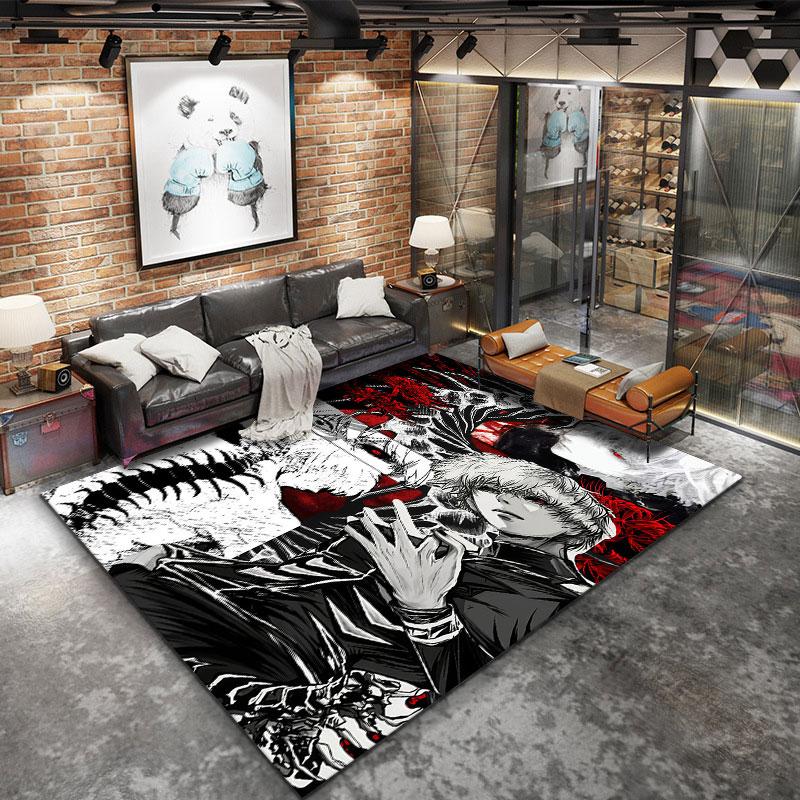 Tokyo Ghoul Teppich Teppich für Wohnzimmer Schlafzimmer Zuhause Sofa Dekoration Kinder Spielen Rutschfeste Bodenmatte
