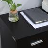 Multifunctional Office Cabinet with 360 degrees Wheels, for Printers and Files, in Black Wood 100x40x71cm