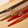 Belt Women'S Flat New Thin Belt Women'S Smooth Buckle Dress Decorative Skirt Women'S Versatile Pants