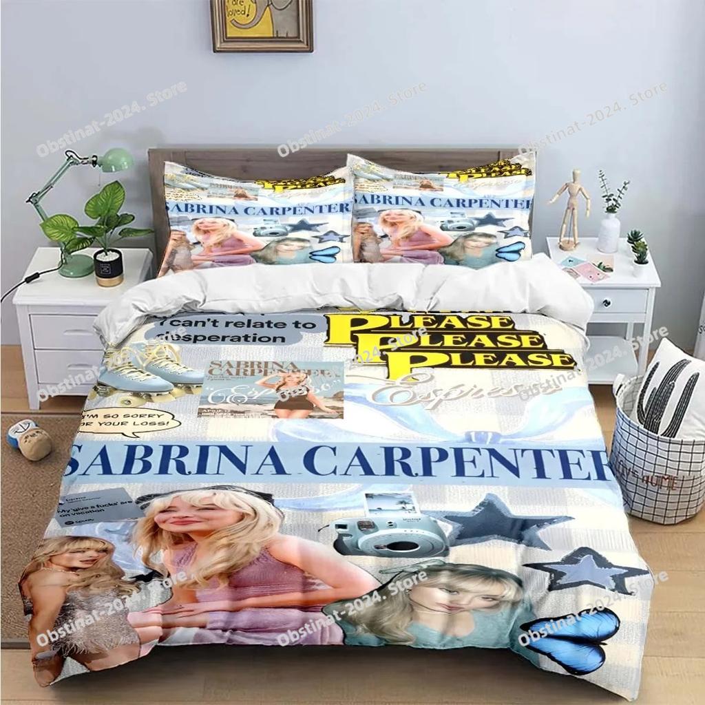 Singer Girls S-Sabrina Karpfen Bettwäsche Set Bedruckte Bettbezug Laken Kissenbezug Weiche Deckenbezug Voll Queen King Größe Luxuriöses Geschenk