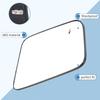 ECCPP Passenger Side Exterior Mirror Glasses, Right Side Rear View Mirror Glass Heated Door Mirror Glass Replacement Fit for 2007 2008 2009 2010 2011