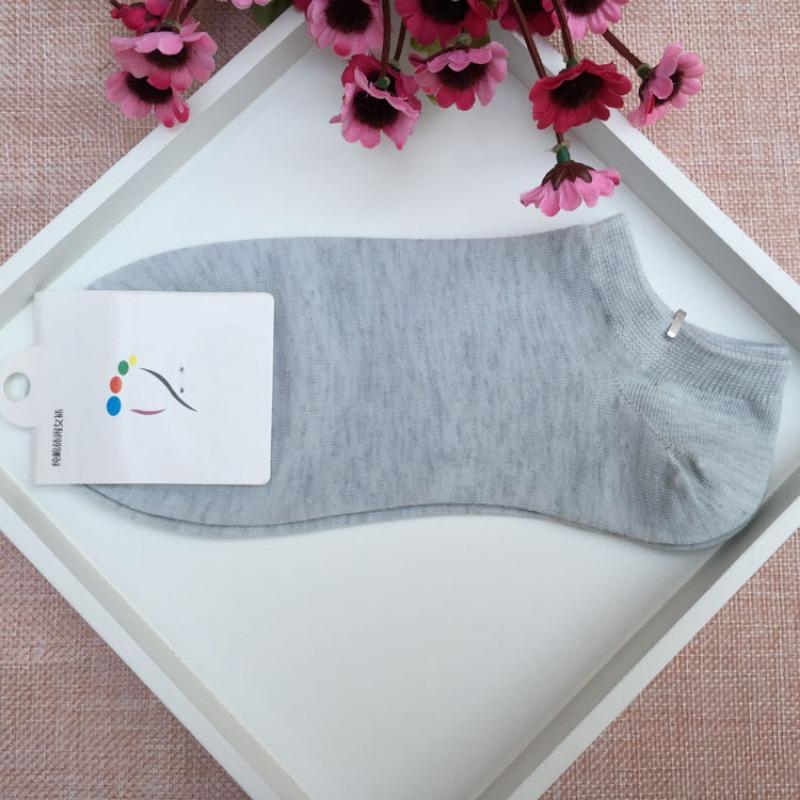 

Женские летние новые однотонные носки-лодочки конфетных цветов 1 pair светло-серый