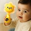 Interactive Music Teether Rattle Toy Chewable Hand Cranked Bell Toys  Birthday Gifts