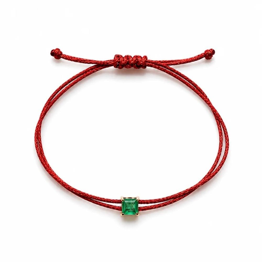 Crystal Gemstone Braided Rope Bracelet Multicolor Bohemian Bracelet Zircon Bracelet For Women
