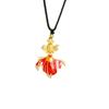 Ancient Micro-paved Red Goldfish Vintage Color High-end Jewelry Necklace Pendant