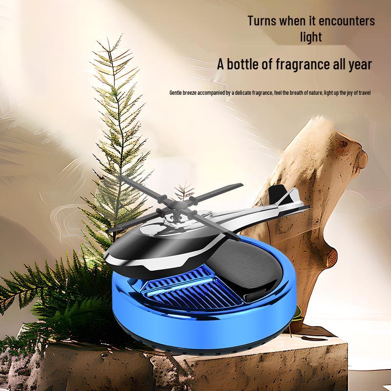 Solar-Powered Helicopter Car Air Freshener, 2024 New Interior Ornament.