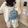 Korean version niche bow backpack bag 2025 new cute simple portable shoulder bag casual versatile schoolbag