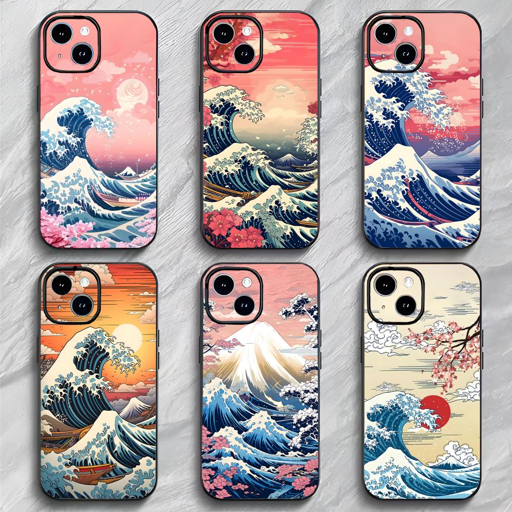 Japanese Art Great Wave Off Kanagawa Phone Case Phone Case Soft Packaging Lightweight For iPhone17 16 15 14 13ProMax