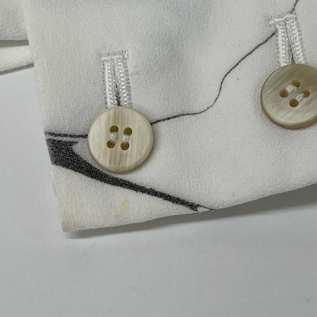 ISSEY MIYAKE White IM13FH012 Squid Coat One Piece with Bandana dress 2 whiteUsed