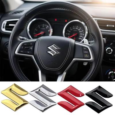 4.45CM Alloy Car Steering Wheel Logo Emblem Sticker for SUZUKI ALTO SWIFT SX4 BALENO GRAND VITARA IGNIS JIMNY Samurai S-Cross