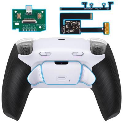 EXtremeRate RISE Plus MAX Hintere Paddel-Kit für PS5 Controller mit klickenden Trigger-Stoppern und gummiertem, neu belegbarem Rücktasten-Kit für PS5 Controller