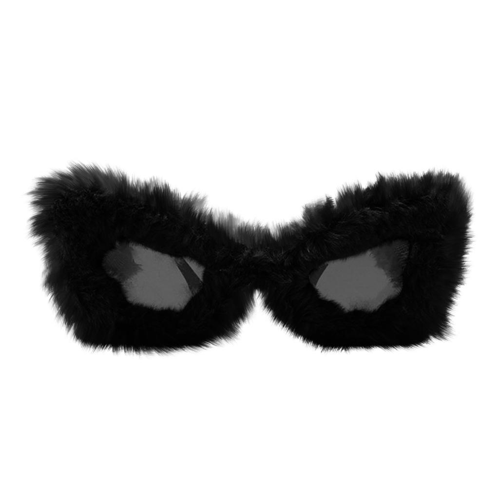 Halloween Party Kostüm Auge Sonnenbrille Mode Niedlich Bunt Plüsch Flauschig Verkleidungszubehör Punk Weiche Samt-Schattierungen Sonnenbrille