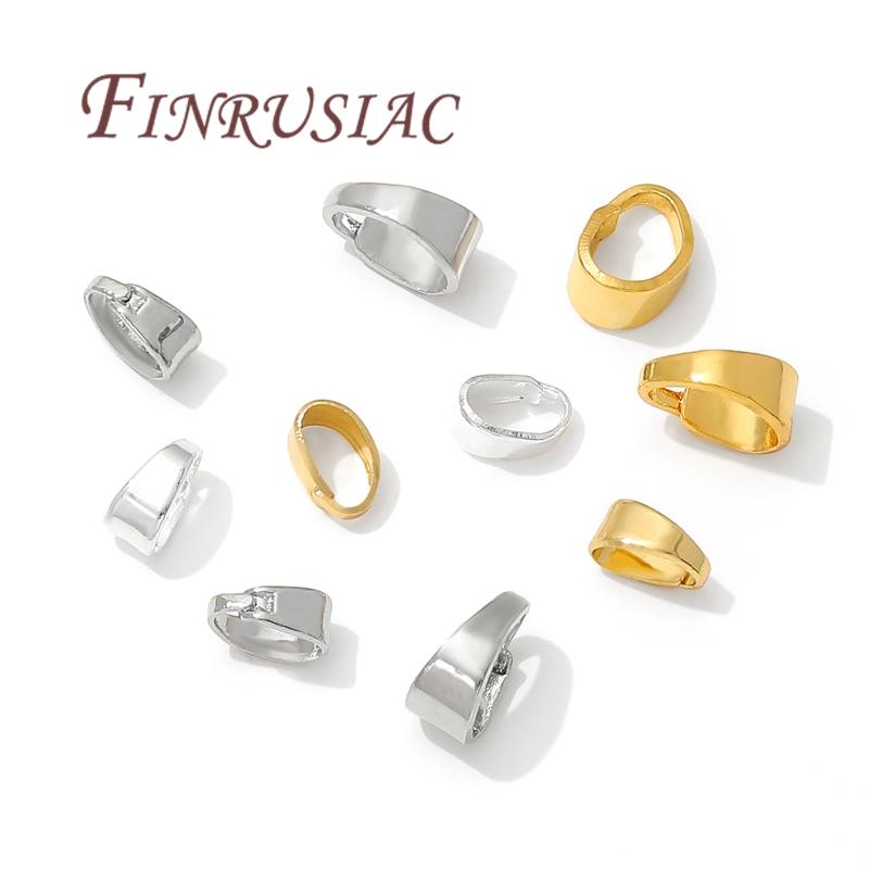 20-50pcs 18K Gold Plated Pendant Connector,Pinch Bail Clasp,Jewelry Making Supplies,Brass Bail,Necklace Bails,DIY Accessories