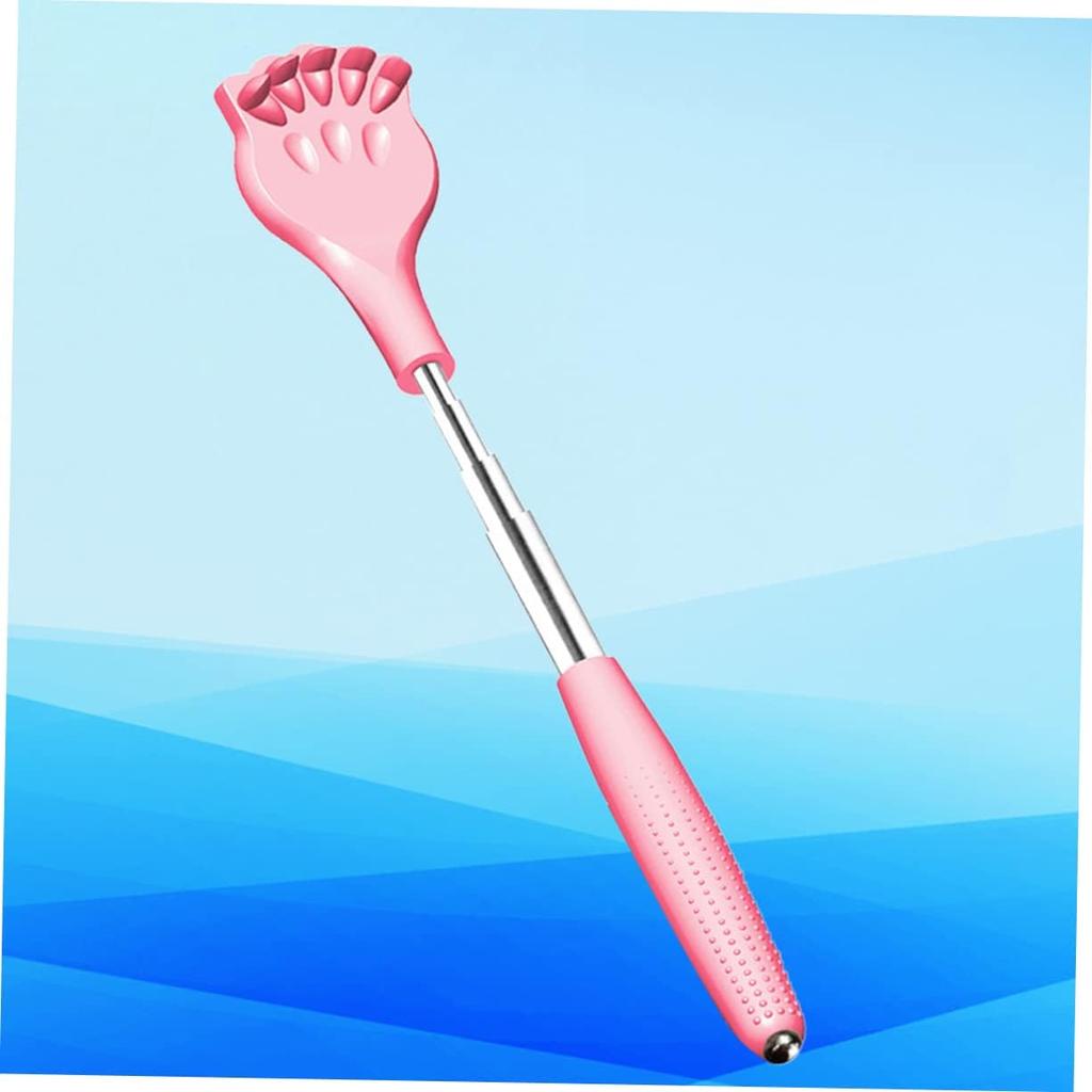 Telescoping Back Scratcher for Adults and Kids - Portable Itch Relief Tool with Comfortable Grip, Extendable Back Massager (Pink)