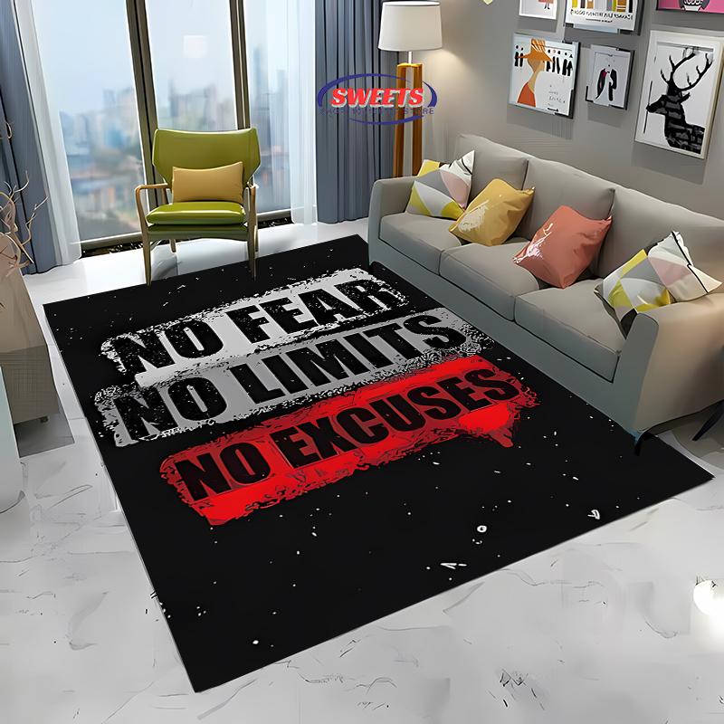 

3D HD Funny Words Art Carpet for Living Room Bedroom Hallway Long Strip Anti-slip Soft Area Rug Sofa Doormat Home Decor Mat Gift 40x60cm (16x24in)