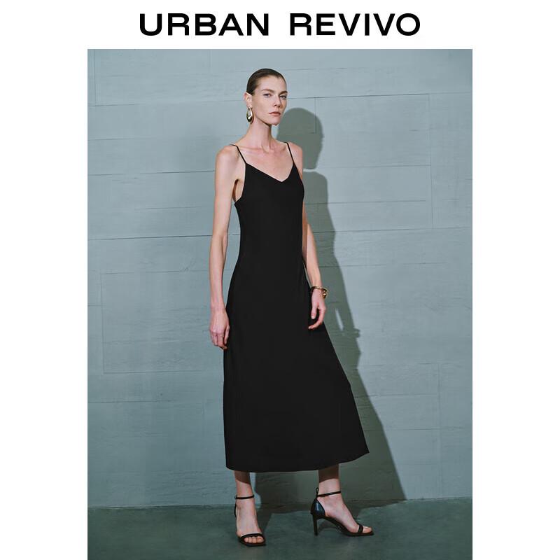 

UR 2024 Осень Женское платье-комбинация с V-образным вырезом свободного кроя XS