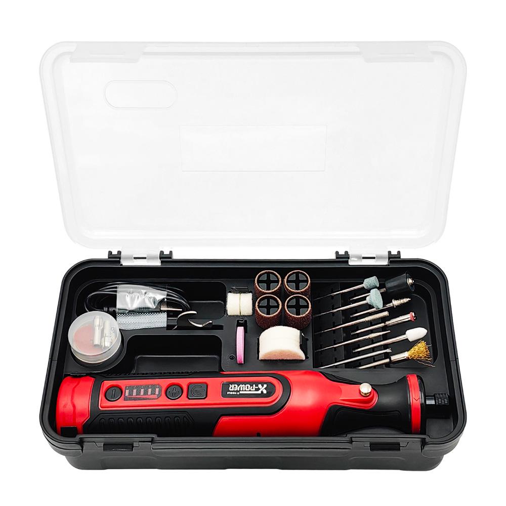 7.2V Lithium Electric Grinder with 5-Speed Control & Light for Jade Carving and Polishing