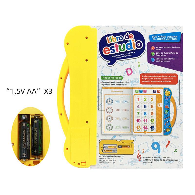 Lernen Sie Spanisch und Englisch mit elektronischem Sprachbuch für Kinder, Früherziehung, Fingerzeig, Lesen, intelligentes Spielzeug, Baby-Sprache, E-Books