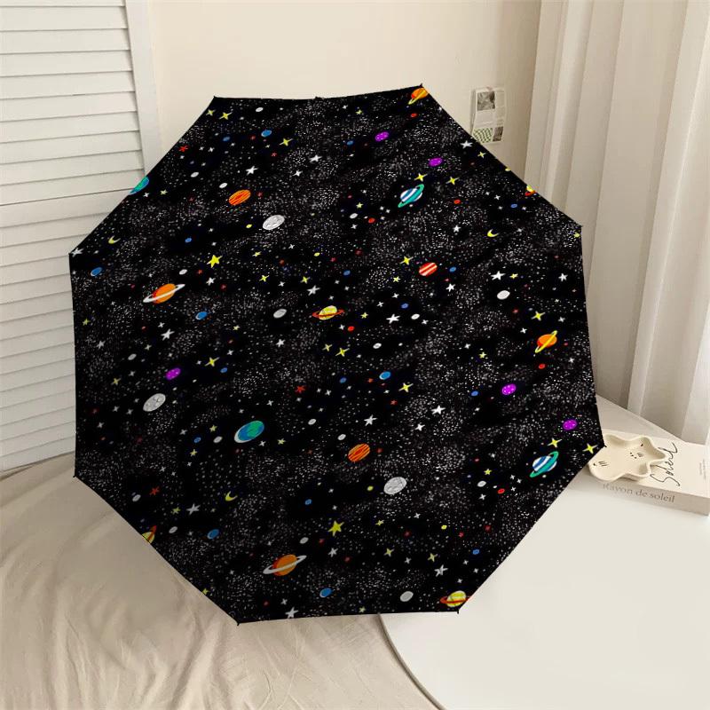 

1PC space planets Automatic Open/Close Umbrella Compact Folding Umbrella with 8-Rib Shaft lightweight esign, Fashion Lovers1227A