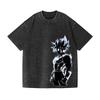 Vintage Wash Japanese Design T-Shirt High-quality Streetwear Is Suitable for Both Summer Men Women