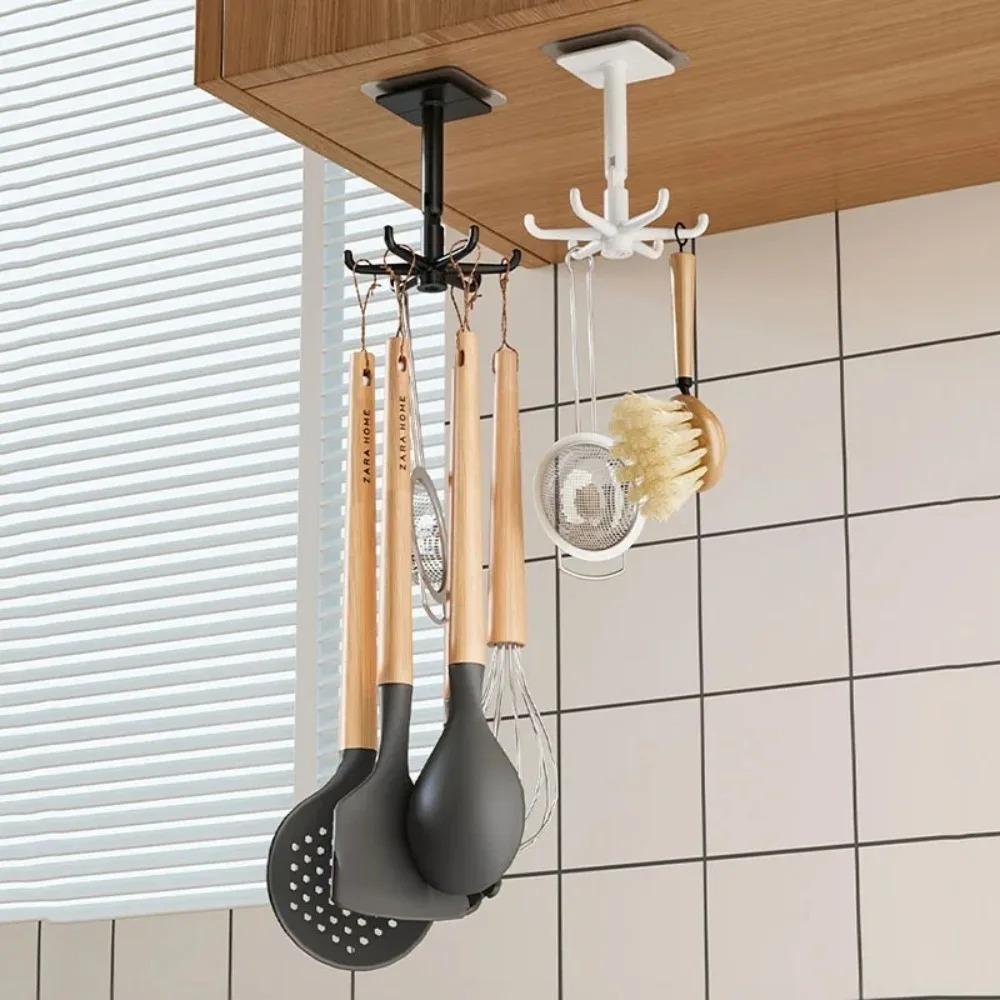 Kitchen Utensil Storage Hooks Suitable for Kitchen Items Wall Hooks Hat Hook Bathroom Gadgets Sticky Accessories Crochet Mural