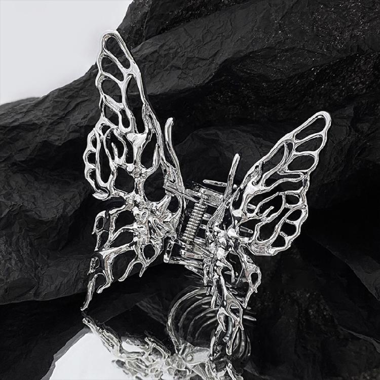 Kreatywna Metalowa Spinka do Włosów w Kształcie Motyla Codzienne Akcesorium do Włosów Dekoracja Imprezowa dla Modnych Kobiet