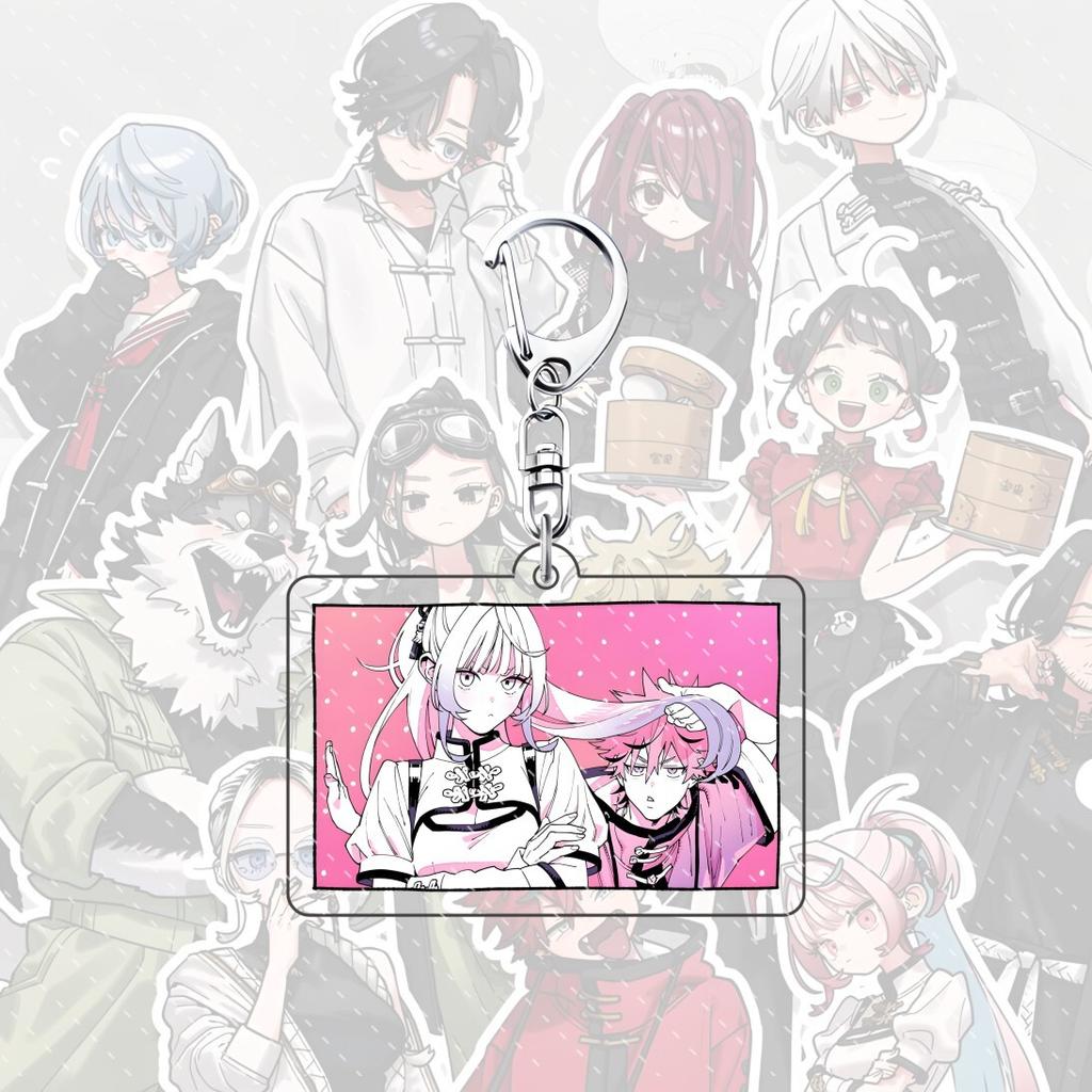 Portachiavi acrilico per zaino anime Gokurakugai 6 cm personaggio Aruma Tao Saotome Nei Takarai Tatsuomi Ban decorazione regalo carino