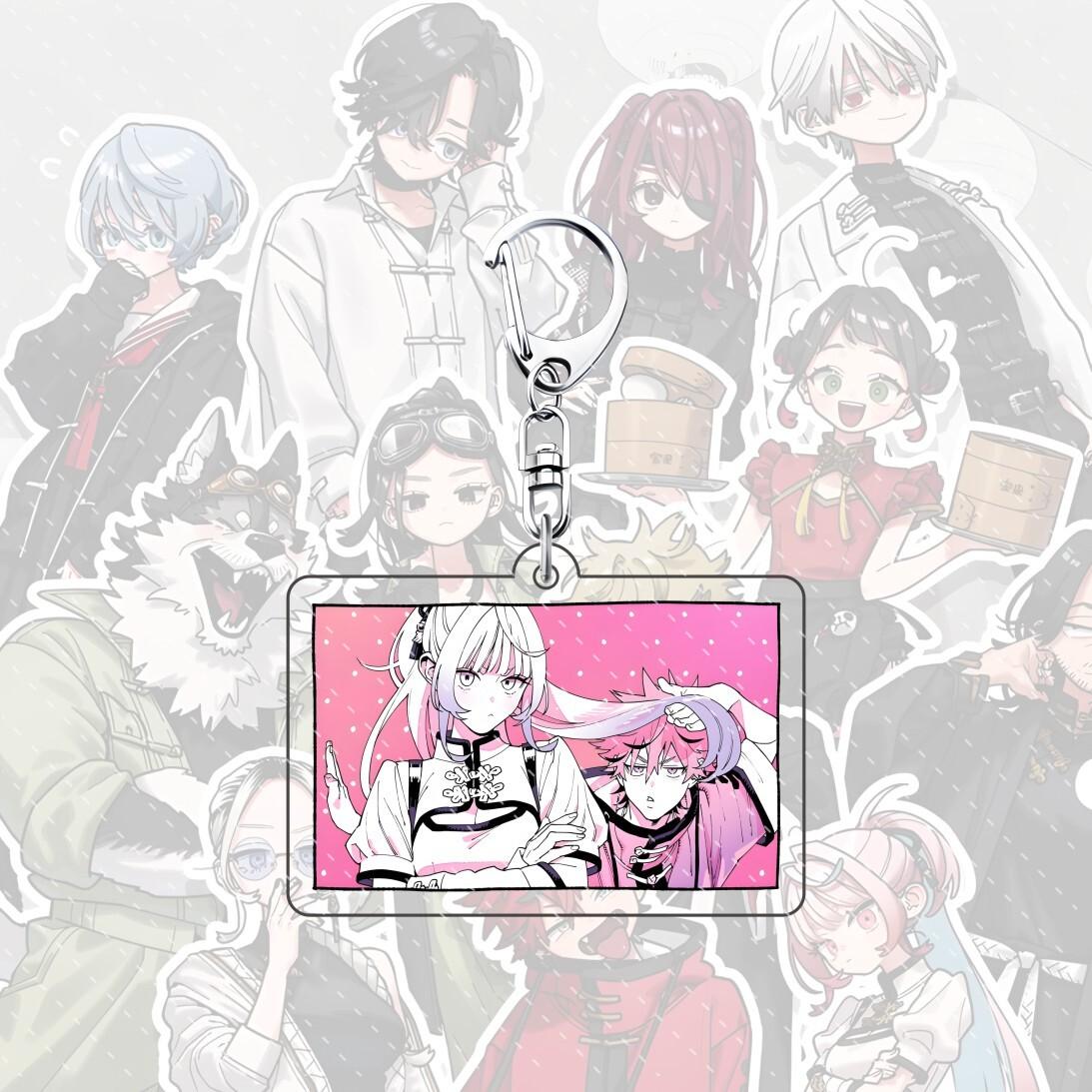 

Anime Gokurakugai 6 cm acrylic backpack keychain character Aruma Tao Saotome Nei Takarai Tatsuomi Ban decoration cute gift 6 cm