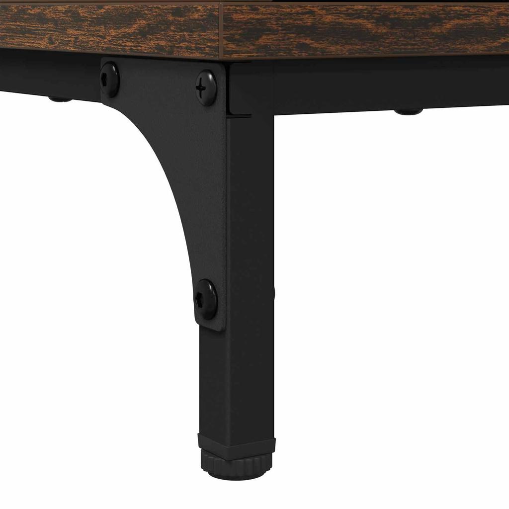 Nightstand Smoked Oak 49 X 36 X 61 Cm Engineered Wood