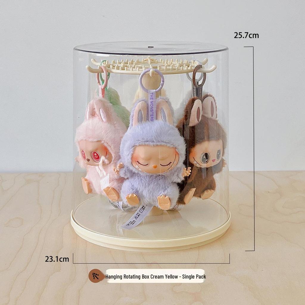 Rotating Labubu Plush Doll Display and Storage Box