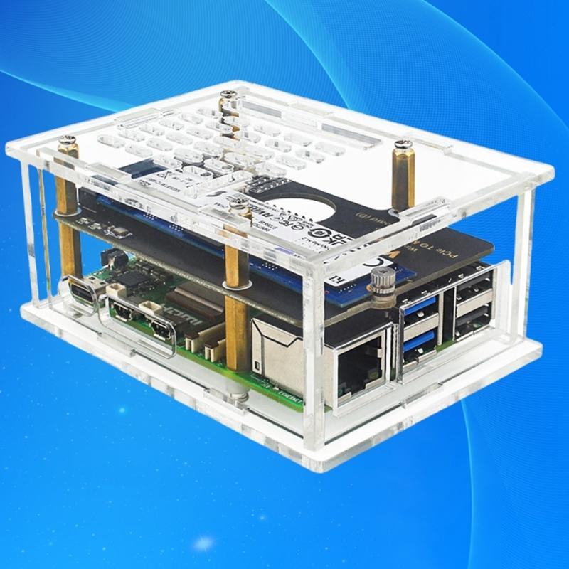 PCIe M.2 NVMe SSD Enclosure with/without Heatsink or Expansion Board Enhancing Performances for RPi 5