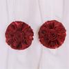 2pcs Fashion Tieback Clip-on Home Decor Tie Holder Rose Flower Window Curtain