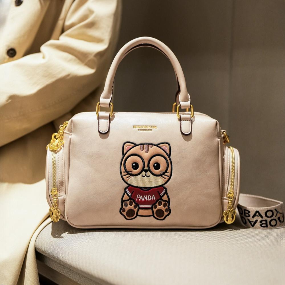 BEIBAOBAO New Design Versatile Women's Handbags Fashionable Foreign Style Ladies Tote Bag Cute Cartoon Single Shoulder Bag High Sense PU Messenger Bag