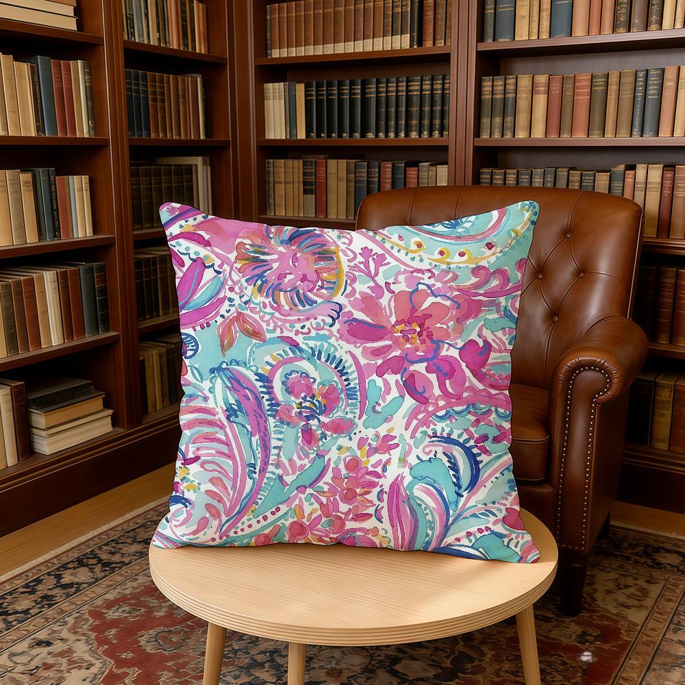 Cool Fashion Flower Painting cushion cover Home Office Birthday Anniversary Gifts Soft Skin Friendly Cushion Cover