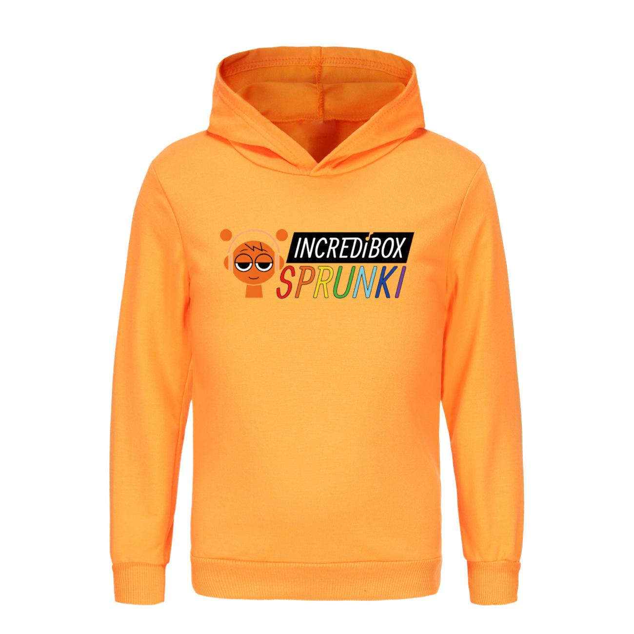 

Детская толстовка с капюшоном 3D Sprunki свитер Детский свитер 120cm оранжевый