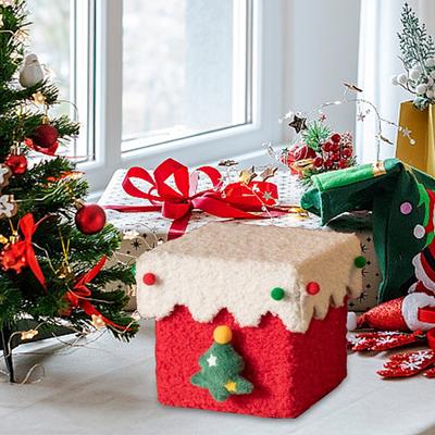 Vánoční dárková krabička DIY Vánoční krabička na balení cukroví Vánoční kreativní krabička na sušenky pro dekoraci na sváteční párty