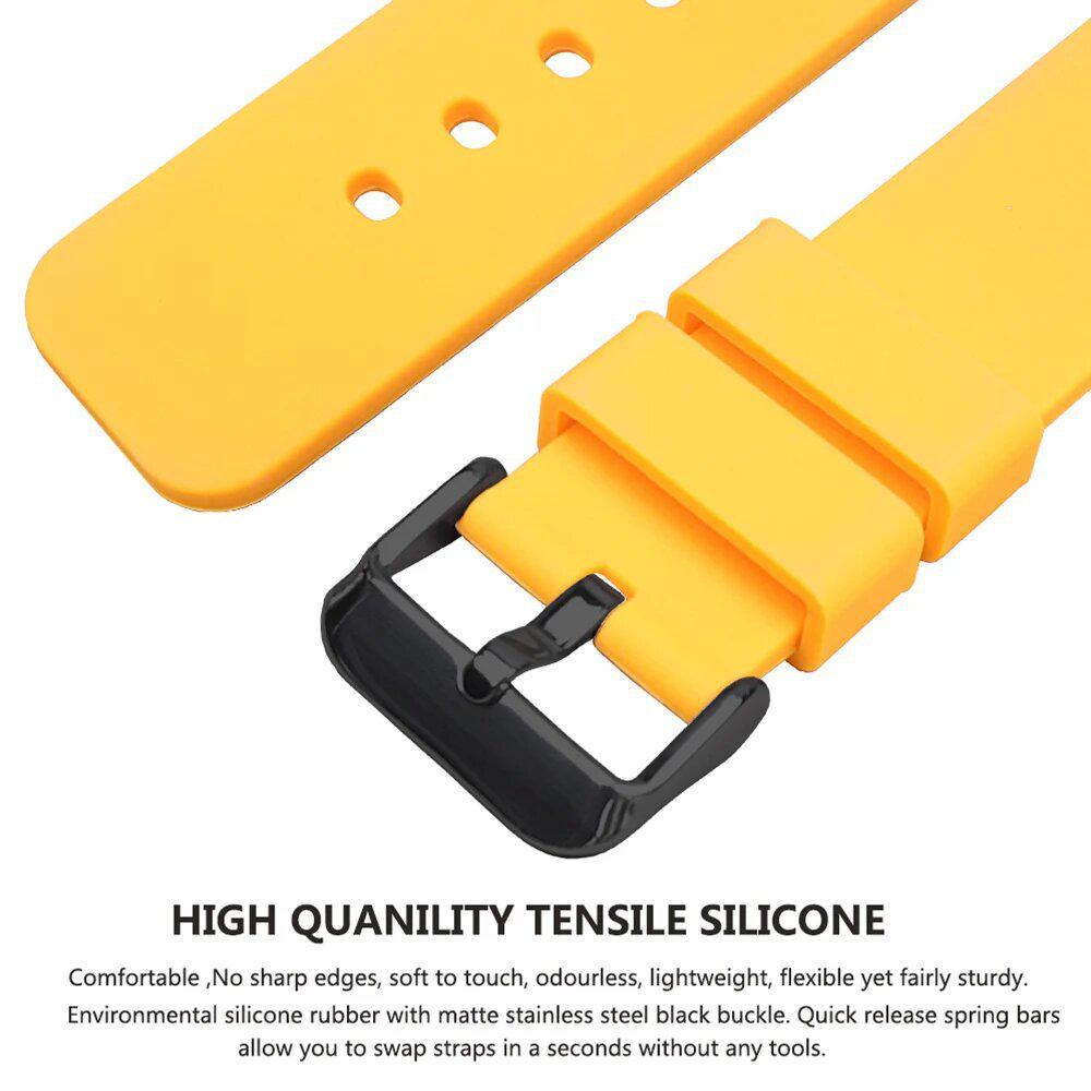 Cinturino Premium in Silicone per Orologio - Rilascio Rapido, Diverse Misure (14/16/18/19/20/21/22/24mm), Design Morbido e Colorato
