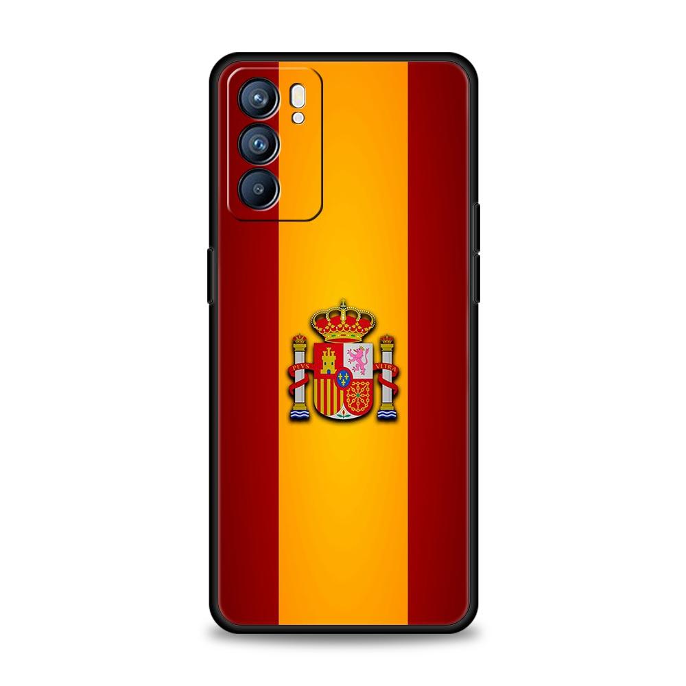 Funda de Teléfono Bandera de España Para Oppo Reno8 Reno7 Reno6 Pro A54 5G Find X6 X5 A53 A52 A9 A15 A95 A17 A16 A76 A74 A57 A31