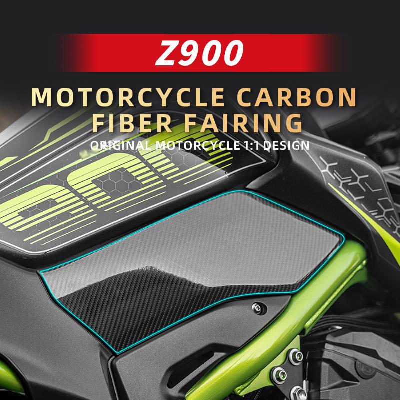 For Kawasaki Z900 Carbon Fiber Body Graphic Decals Waterproof Anti-Scratch Protective Stickers Motorcycle Accessories