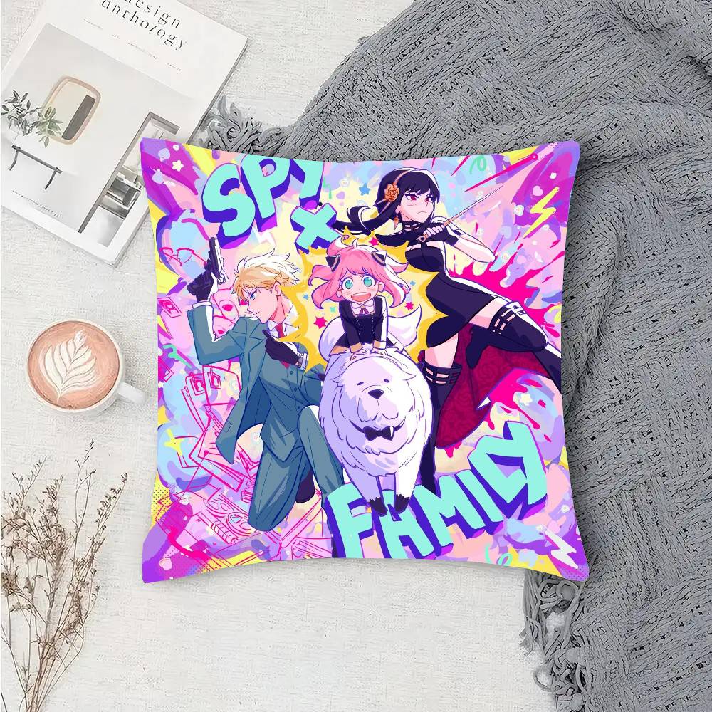 Anime S-Spy X Family Pillow Case Sofa Cushion Cover Room Home Decoration